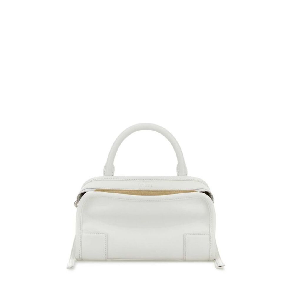 Loewe Women White Leather Mini Amazona Handbag